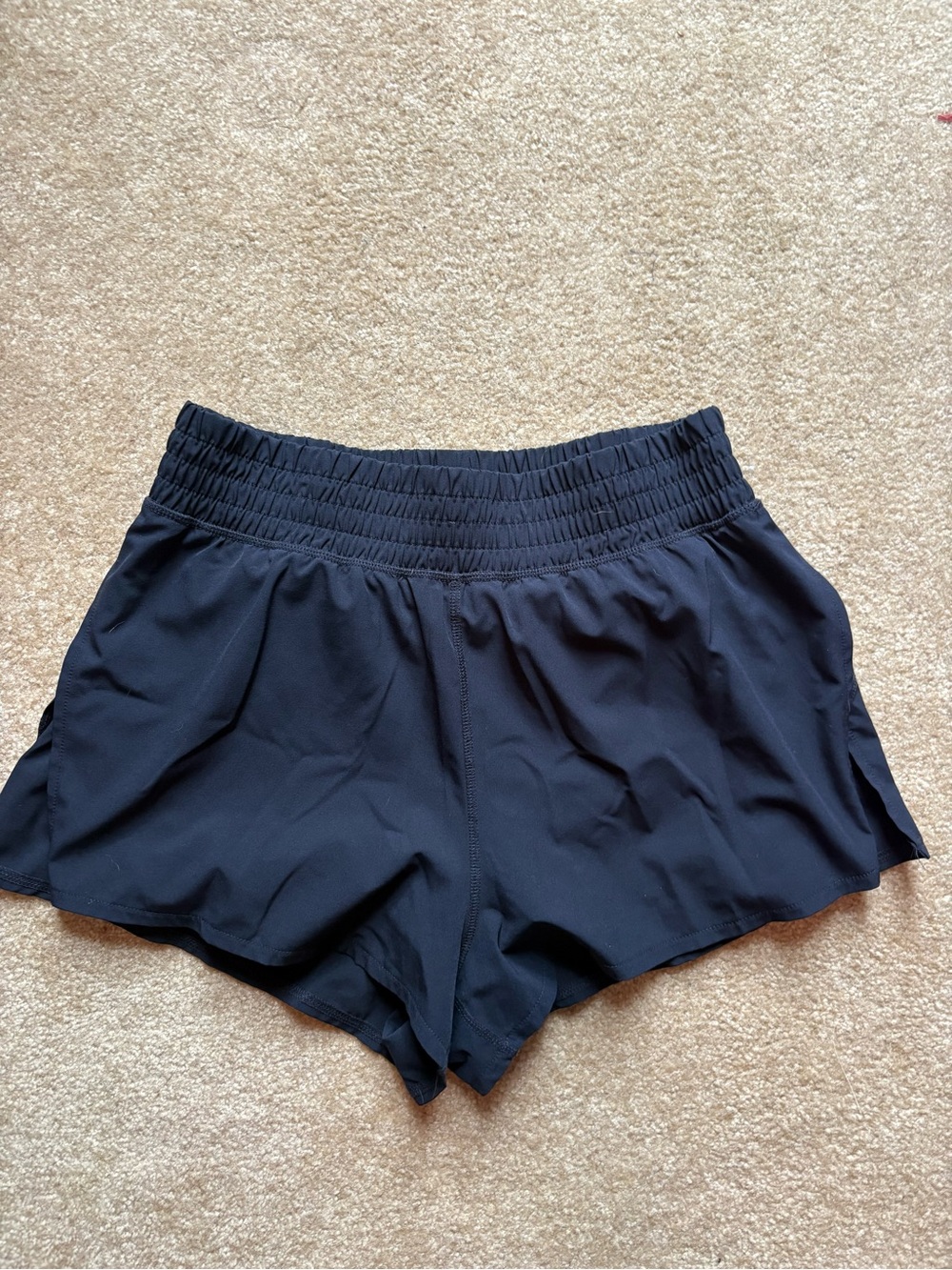Women's Flowy Black Athletic Shorts